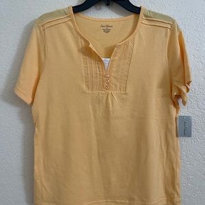 Jason Maxwell Women’s Top Tiki Yellow Size M NWT